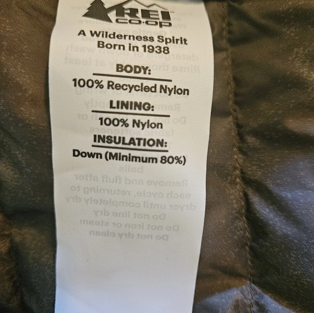 NEW Men's REI Coop Army Green 650 Down Puffer Jacket XL Regular fit - Picture 13 of 16